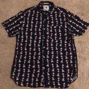 Denim and Flower button down